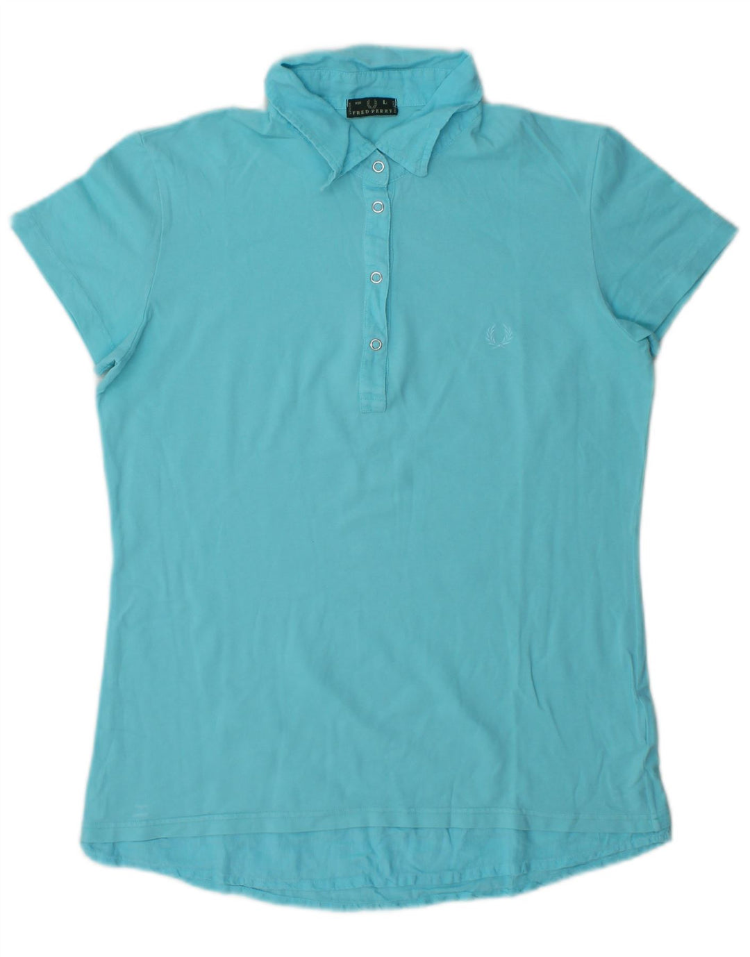 Fred Perry Damen Poloshirt UK 14 Große blaue Baumwolle