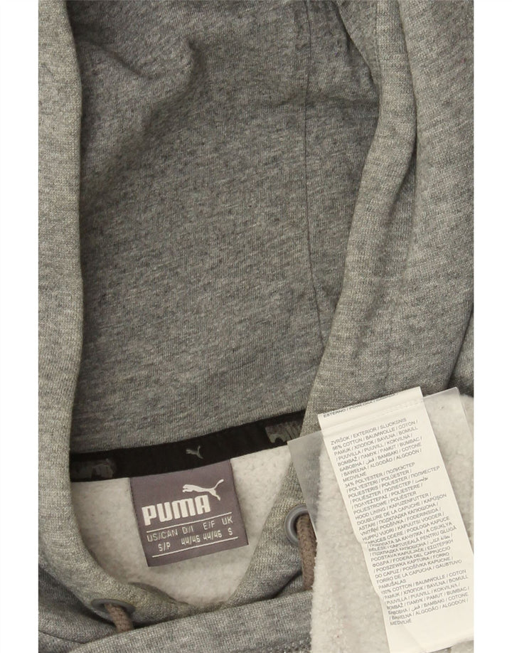 Puma Herren Graphic Hoodie Pullover Kleine graue Colourblock-Baumwolle