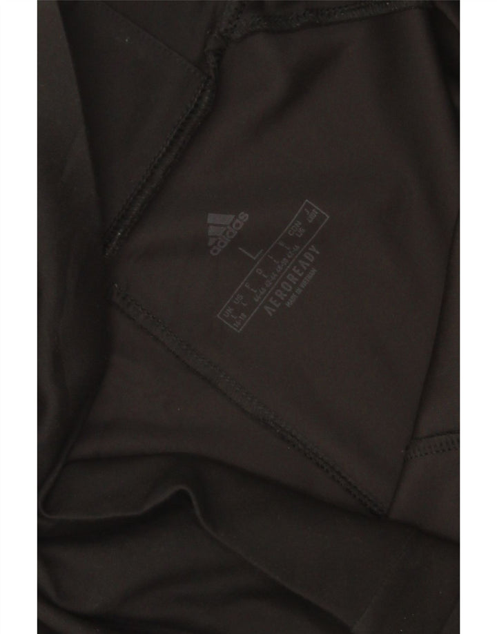 Adidas Damen Aeroready Leggings UK 16/18 Large Schwarz