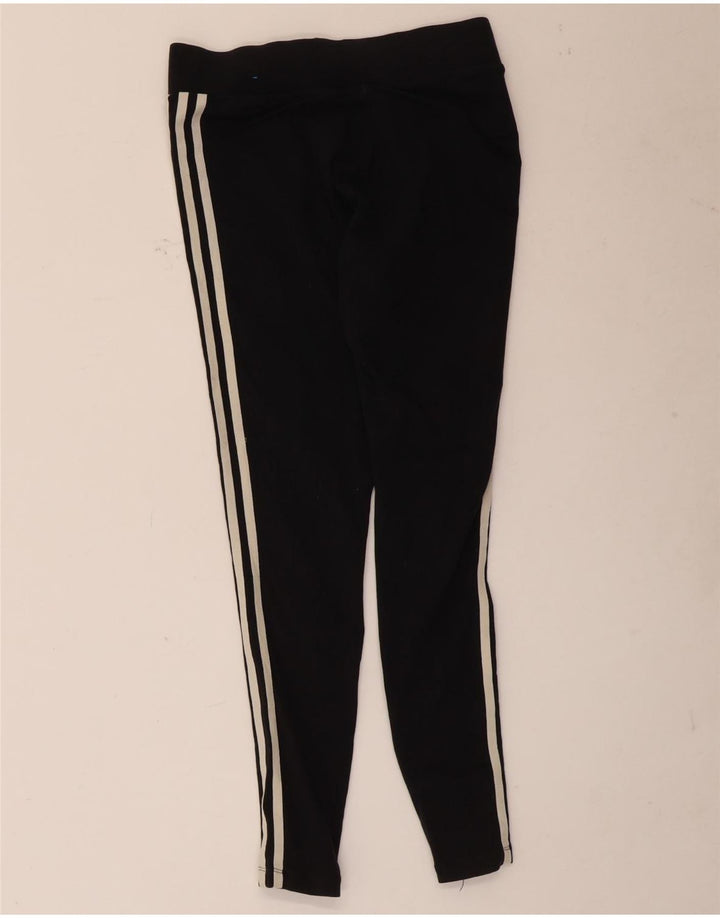 Adidas Herren Leggings UK 12 Medium Schwarz Baumwolle