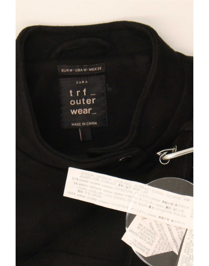 Zara Damen Trafaluc Crop Bikerjacke UK 12 Medium Schwarz Polyester