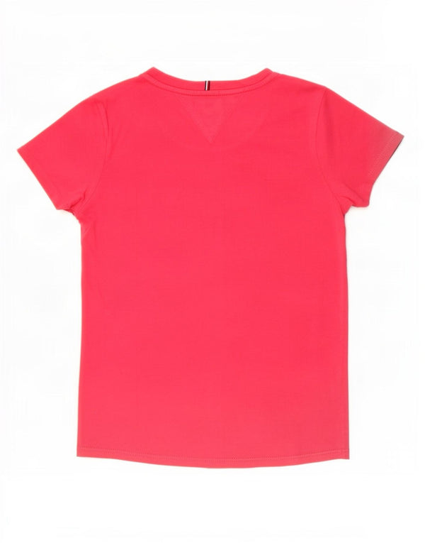 Tommy Hilfiger Mädchen-T-Shirt mit Grafik, 11–12 Jahre, rote Baumwolle