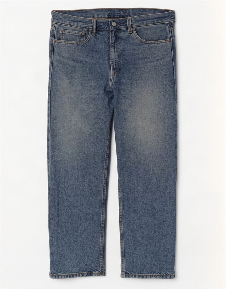 Levi's Herren 505 Straight Jeans W36 L29 Blaue Baumwolle