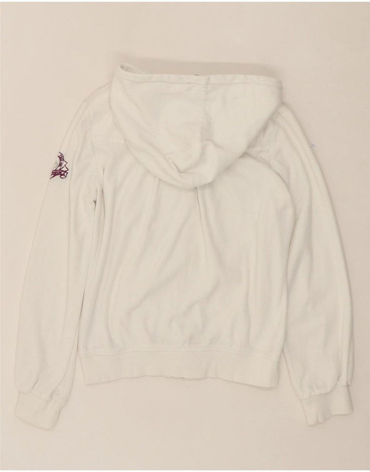 PEAK PERFORMANCE Womens Zip Hoodie Sweater UK 14 Medium White Cotton Vintage Peak Performance and Second-Hand Peak Performance from Messina Hembry 