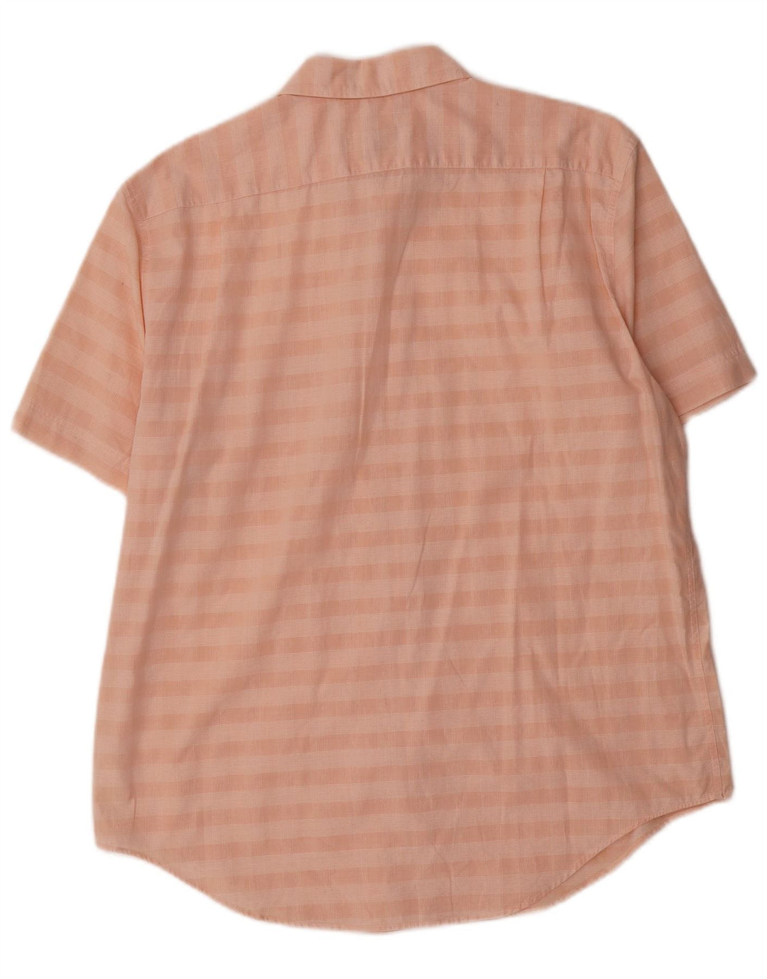 Lacoste Herren-Hemd, kurzärmelig, reguläre Passform, Größe 42, groß, rosa kariert, Baumwolle