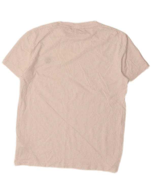 Timberland Herren Slim Fit T-Shirt Top Small Weiß Baumwolle