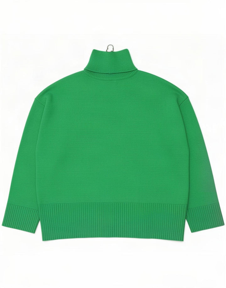 Zara Damen-Pullover, übergroß, mit Reißverschluss, Gr. 10, Größe S, Grün, Polyester