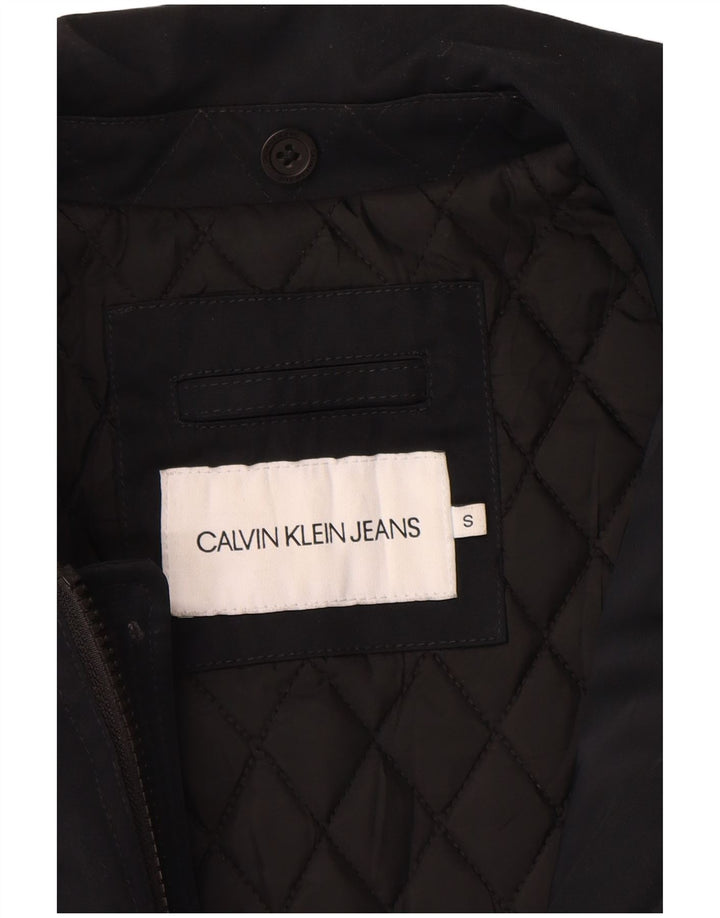 Calvin Klein Jeans Herren Bomberjacke UK 36 Small Schwarz Polyester