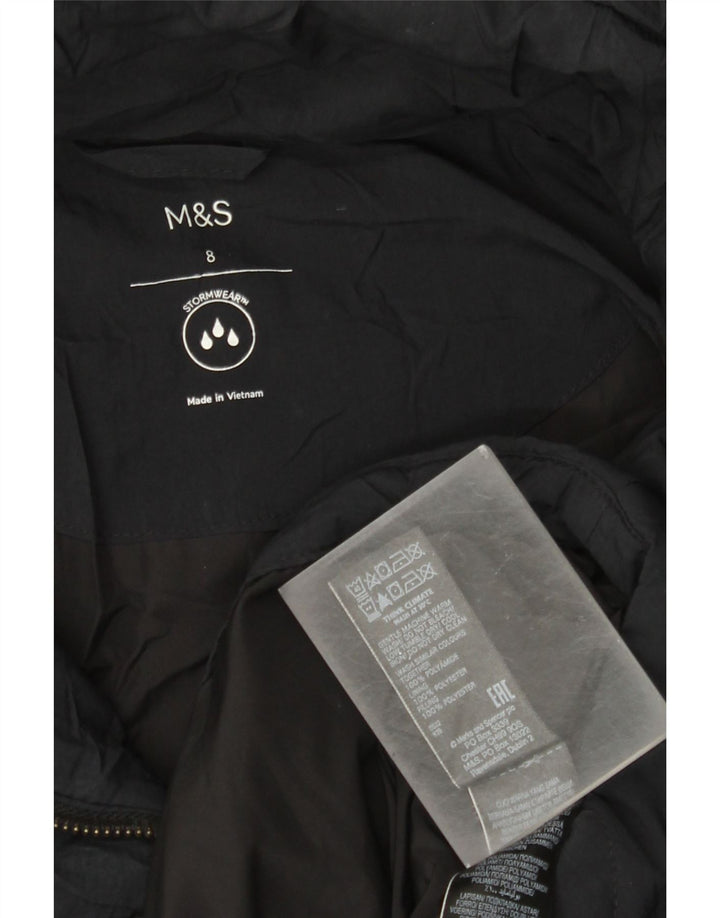 Marks & Spencer Damen-Kapuzen-Übergröße, wattierte Jacke, Gr. 8, Schwarz
