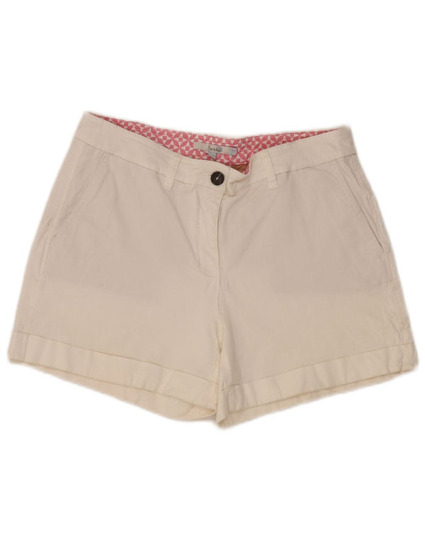 Boden Damen Chinoshorts UK 12 Medium W30 Weiße Baumwolle