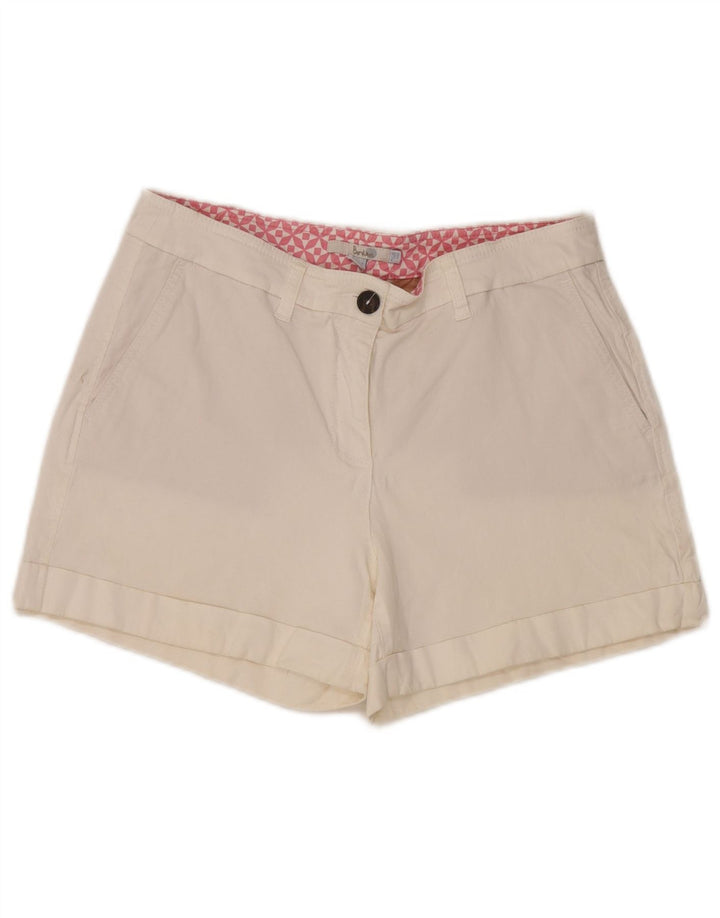 Boden Damen Chinoshorts UK 12 Medium W30 Weiße Baumwolle