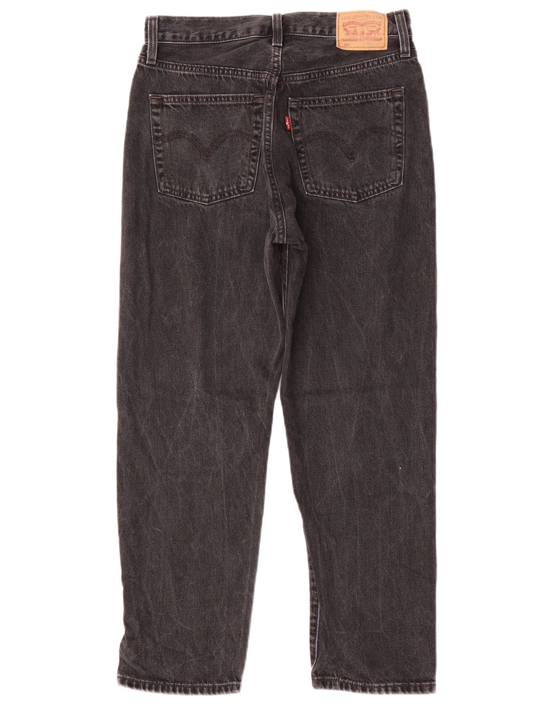 Levi's Damen 501 Straight Jeans W27 L26 Schwarze Baumwolle