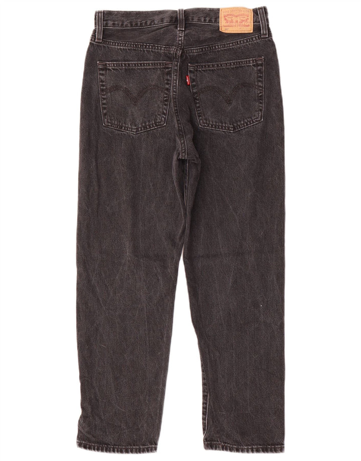 Levi's Damen 501 Straight Jeans W27 L26 Schwarze Baumwolle