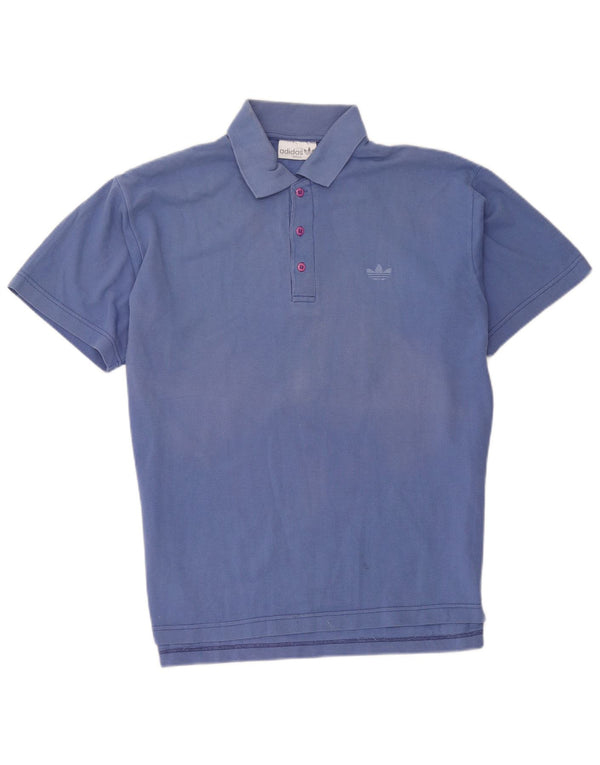 Adidas Mens Polo Shirt Large Blue Cotton