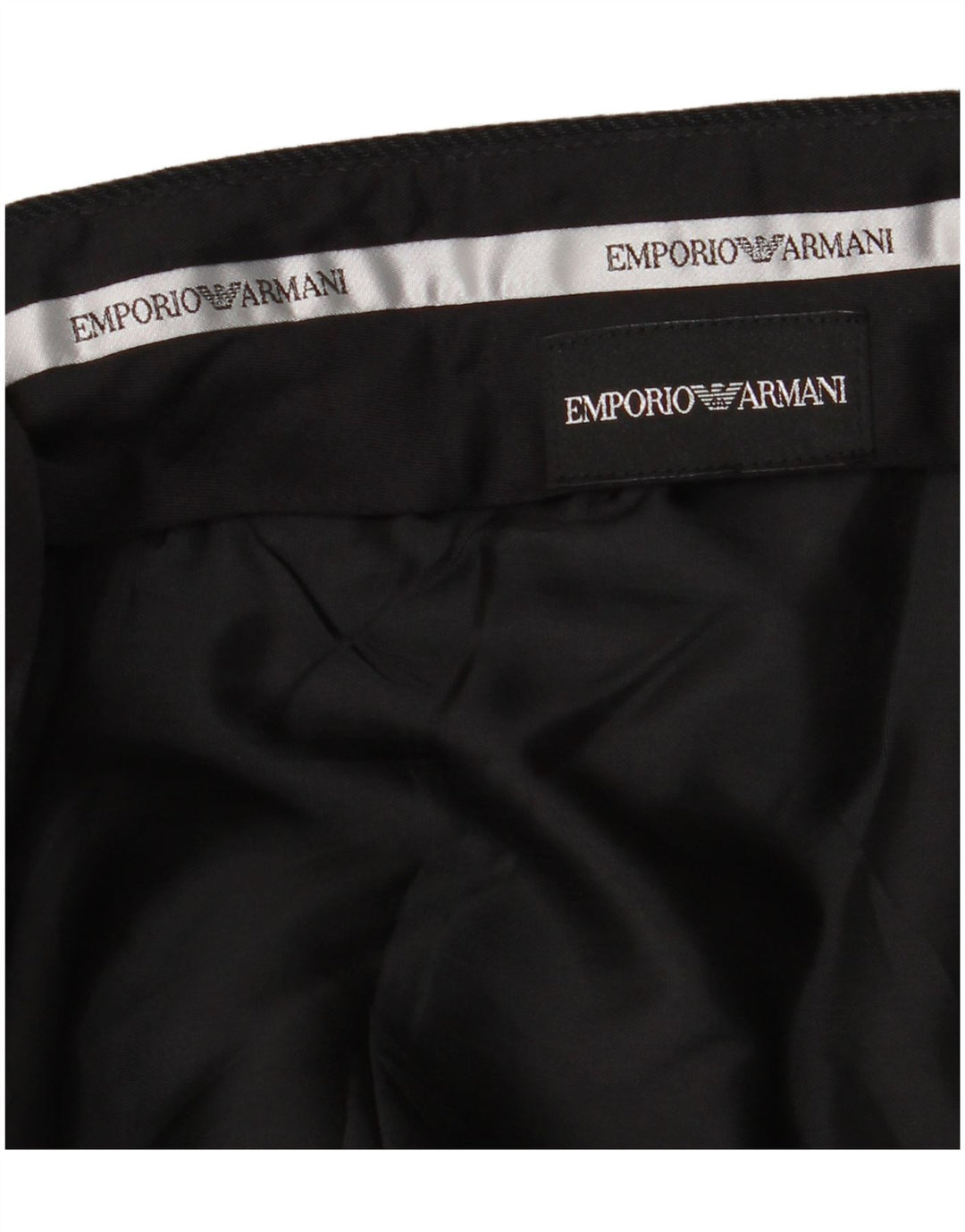 EMPORIO ARMANI Herren gerade Anzughose W36 L32 Schwarzer Nadelstreifen