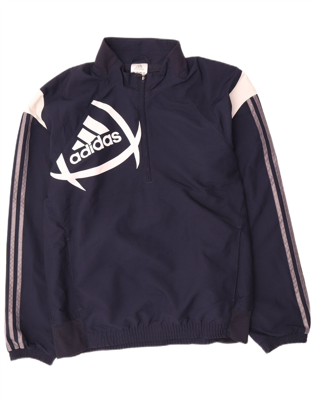 Adidas Herren-Trainingsanzug mit grafischem Oberteil, mittelgroß, Marineblau, Farbblock