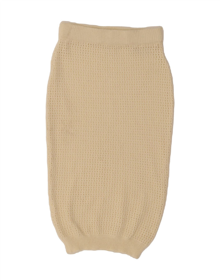 VINTAGE Womens Crochet Midi Skirt W28 Medium Off White Vintage Vintage and Second-Hand Vintage from Messina Hembry 
