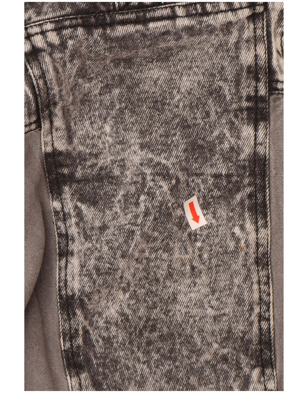 VINTAGE Damen Pullover Jeansjacke UK 20 2XL Graue Baumwolle