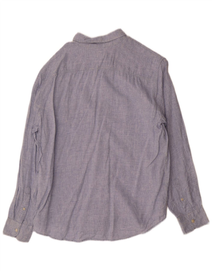 Levi's Herren Standard-Hemd, groß, blaues Leinen