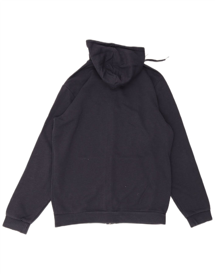 Adidas Herren-Kapuzenpullover mit Reißverschluss, mittlere marineblaue Baumwolle