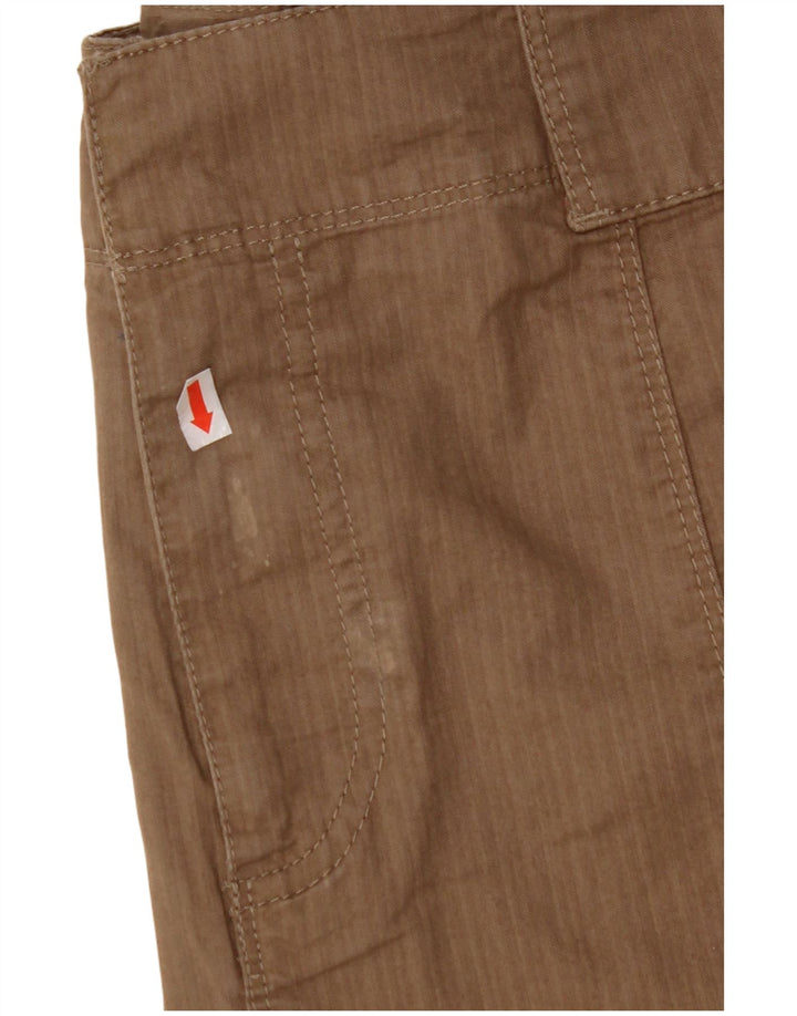 EDDIE BAUER Damen A-Linienrock US 12 Large W32 Braune Baumwolle