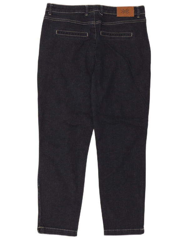 Benetton Damen Scarlett-Chino Tapered Jeans W34 L27 Marineblau