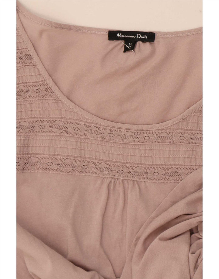 Massimo Dutti Damen Top 3/4 Ärmel UK 12 Mittelrosa