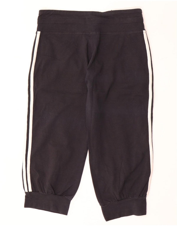 Adidas Damen Capri-Trainingshose, Jogginghose, UK 12, mittelschwarz, Baumwolle