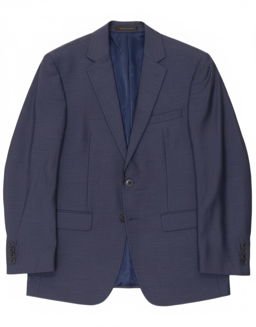 Calvin Klein Herren 2-Knopf-Blazerjacke UK 38 Mittelmarineblaues Polyester