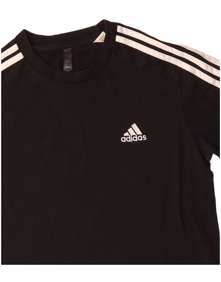 Adidas Herren T-Shirt Top Small Schwarz Baumwolle