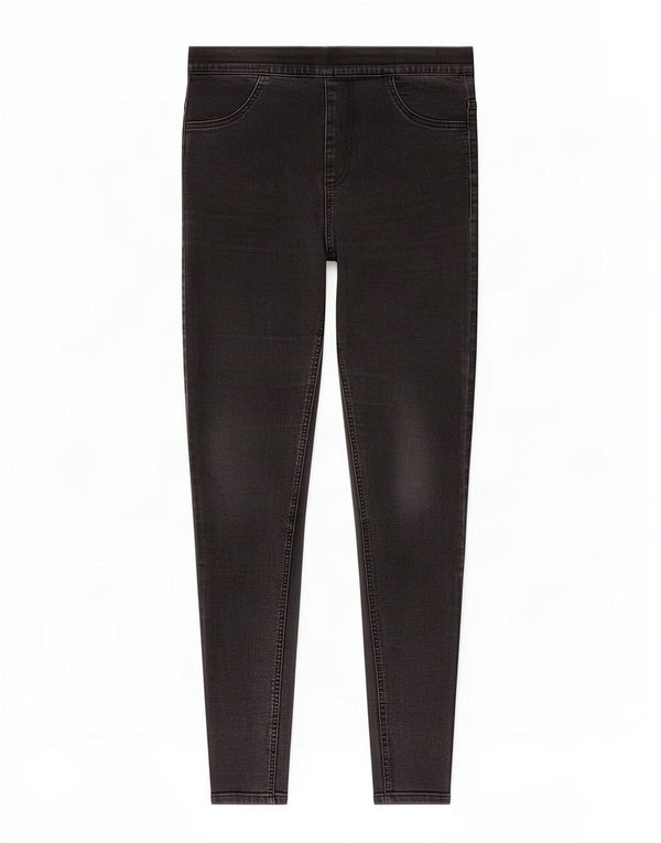 Marks & Spencer Damen Jegging-Jeans UK 12 Medium W30 L29 Schwarze Baumwolle
