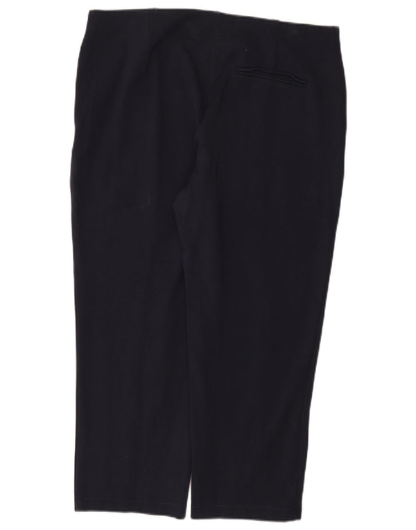 Gerade geschnittene Damenhose von Marks & Spencer, UK 18, XL W38 L24, Marineblau
