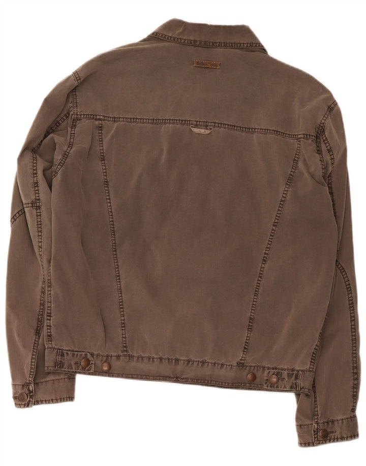 Marlboro Classics Herren Bomberjacke UK 38 Mittelbraune Baumwolle