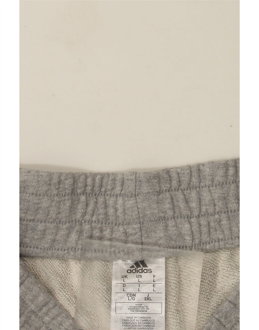 Adidas Herren-Sportshorts, große, grau gefleckte Baumwolle