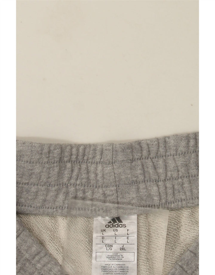 Adidas Herren-Sportshorts, große, grau gefleckte Baumwolle