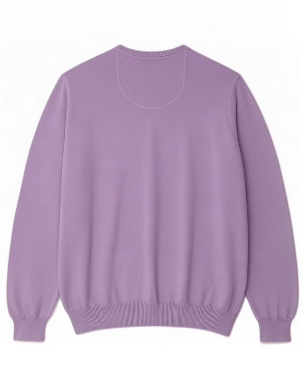 Marks & Spencer Herren-Pullover „Harbor“ mit Rundhalsausschnitt, Blau, Größe L, Lila