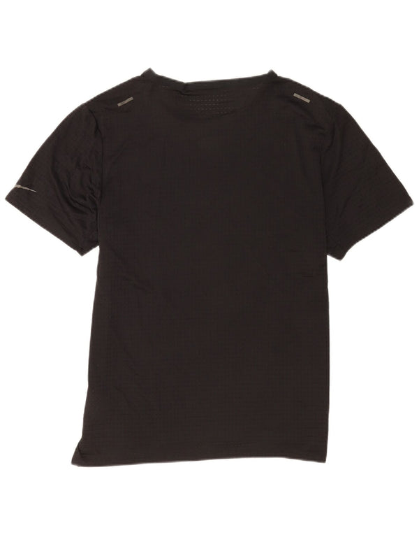 Nike Damen Dri Fit T-Shirt mit abstraktem Muster, UK 14, Größe L, Schwarz