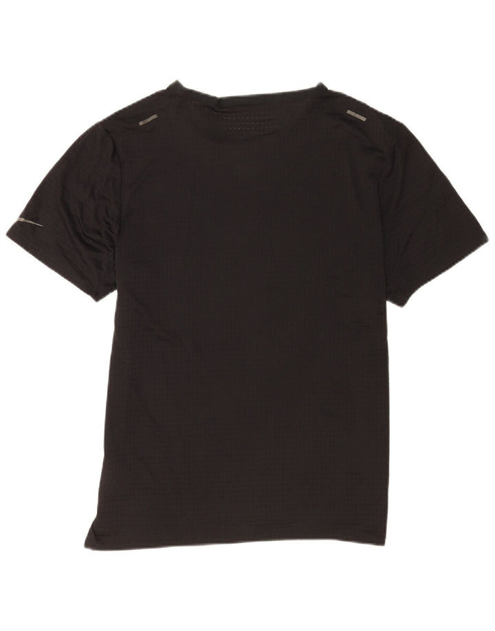 Nike Damen Dri Fit T-Shirt mit abstraktem Muster, UK 14, Größe L, Schwarz