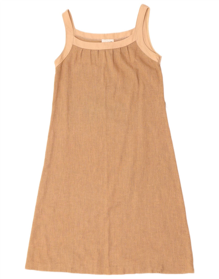 Vintage Damen Slip-Kleid EU 38 Medium Beige Polyester