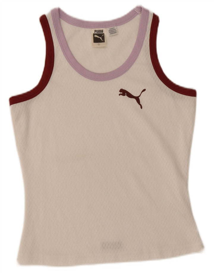 Puma Damen Crop Vest Top UK 8 Small Weiß