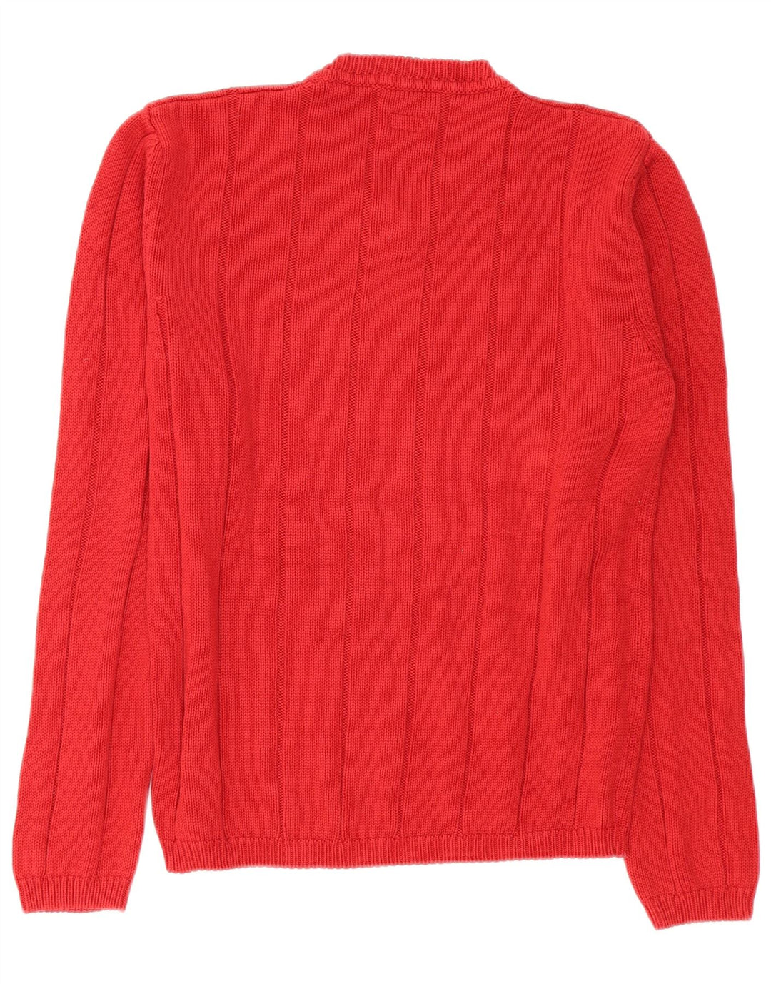 Armani Jeans Herren-Pullover mit V-Ausschnitt aus mittelroter Baumwolle