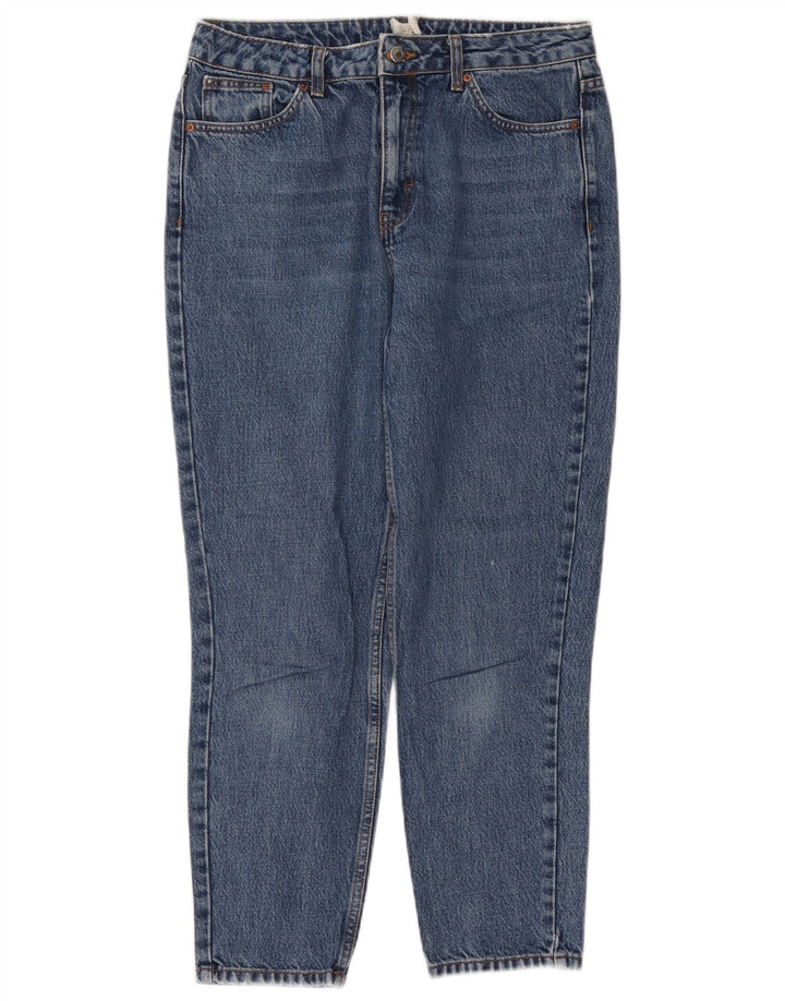 Topshop Damen Mom Slim Jeans W30 L26 Blaue Baumwolle