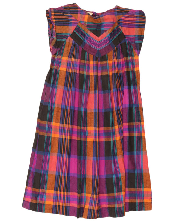 Vintage Damen Übergroßes Zeltkleid EU 38 Medium Mehrfarbig karierte Baumwolle