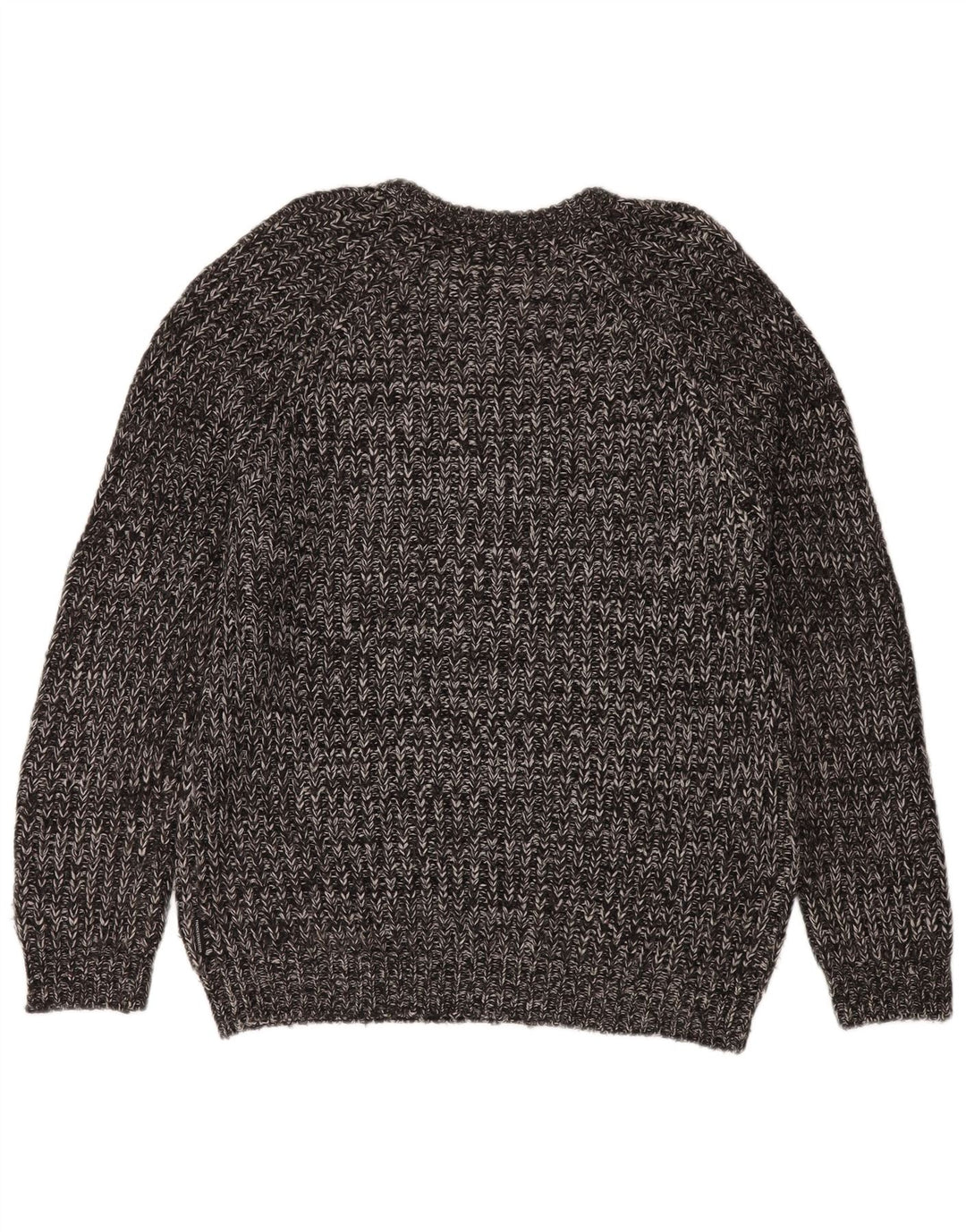 French Connection Herren-Pullover mit U-Boot-Ausschnitt, Mittelgrau geflecktes Acryl