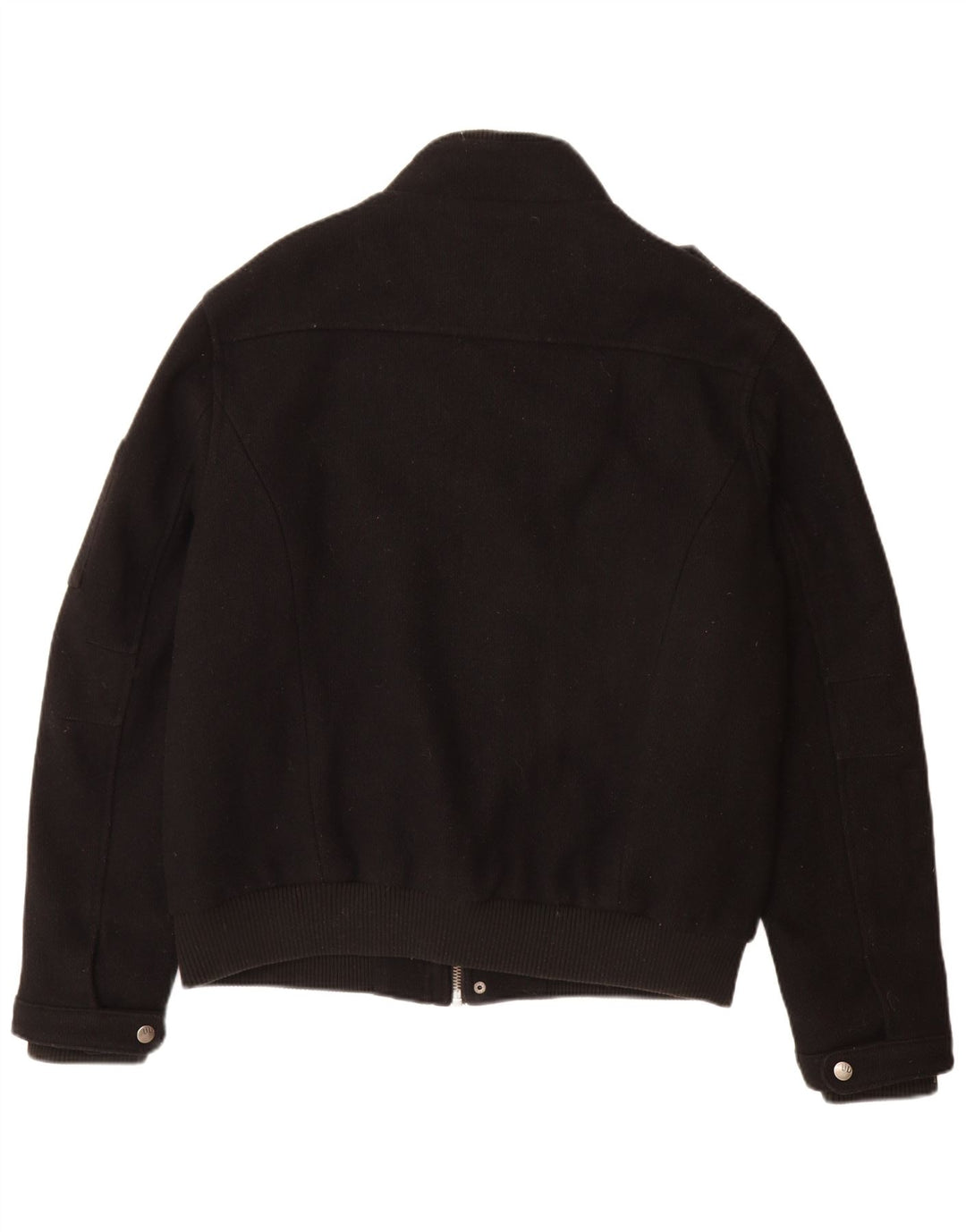 ANGELO LITRICO Herren Militär Bomberjacke UK 42 XL Schwarze Wolle