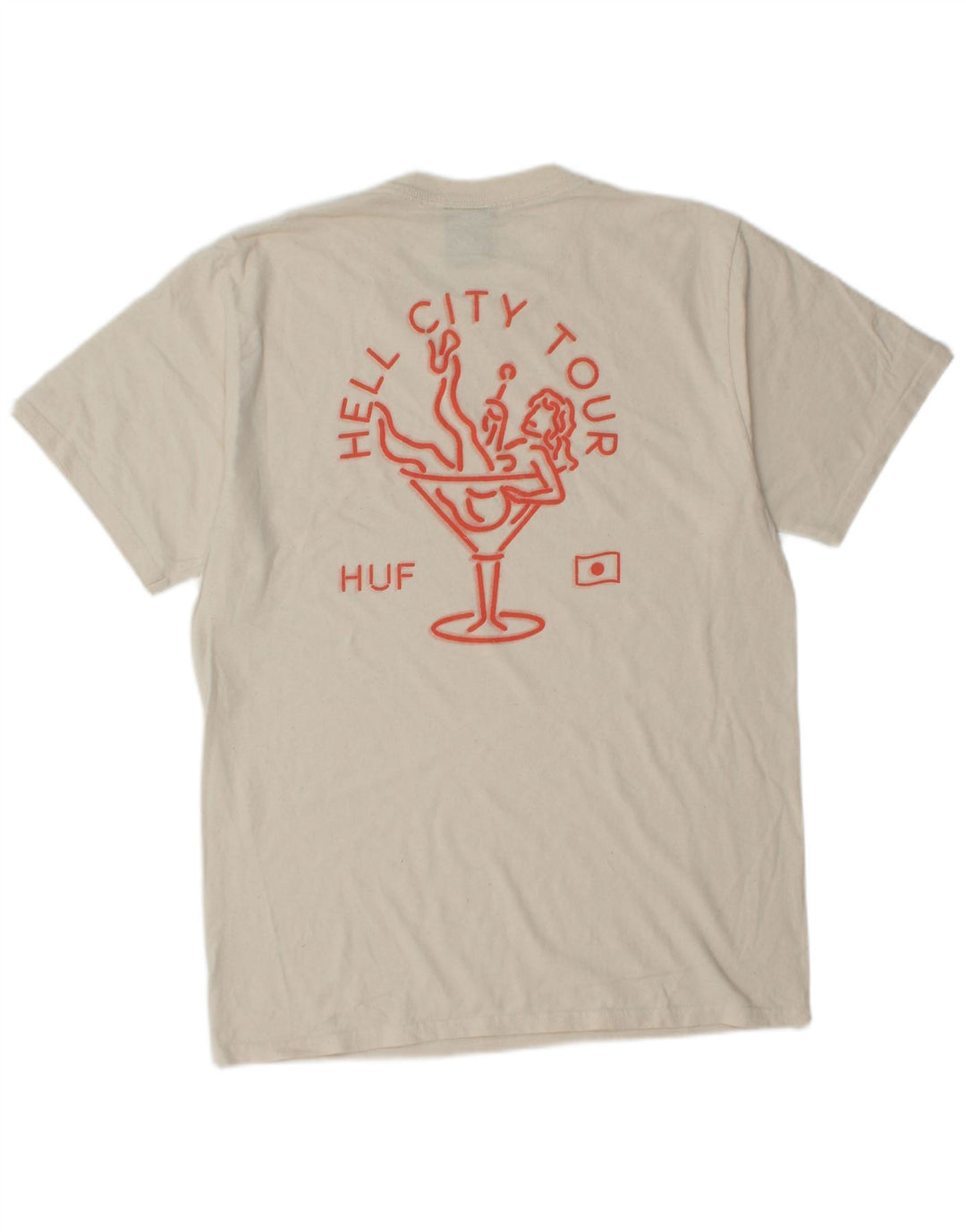 HUF Herren-T-Shirt mit Grafik, mittelweiße Baumwolle