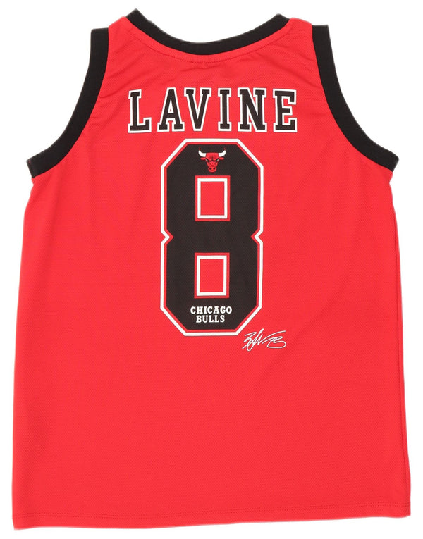 NBA Boys Chicago Bulls Grafik-Trägershirt, 13–14 Jahre, rotes Farbblockdesign