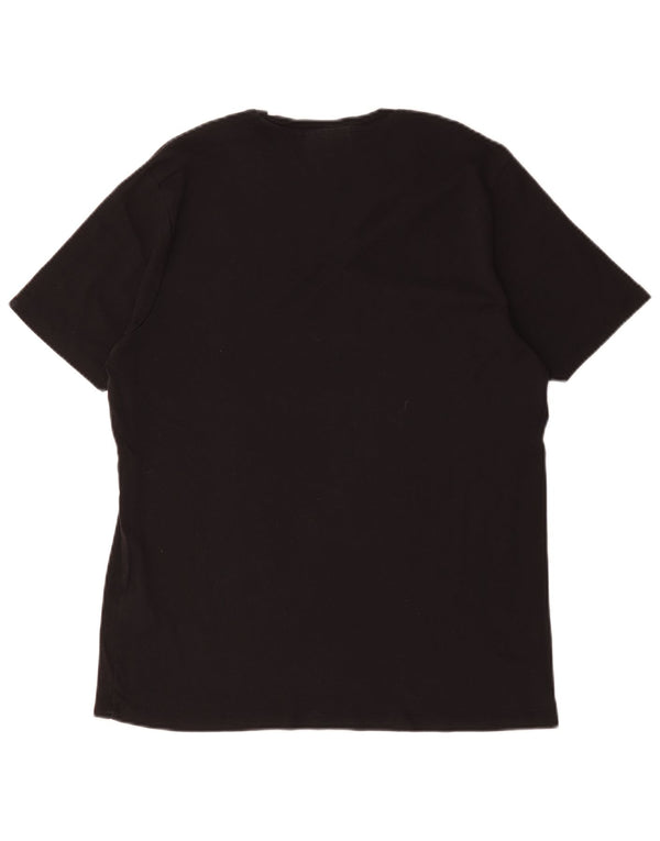 Hugo Boss Herren T-Shirt Top XL Schwarz Baumwolle