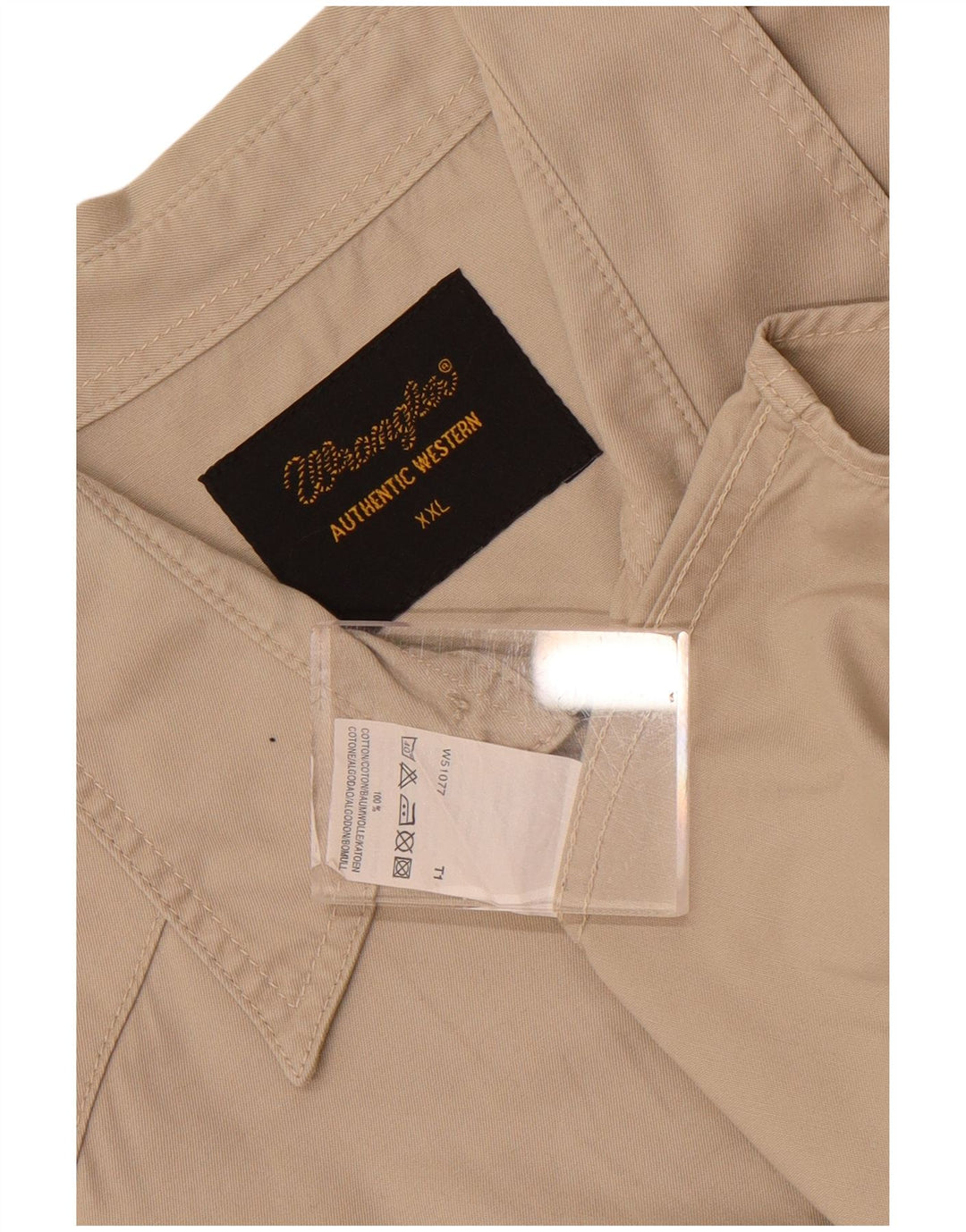 Wrangler Herrenhemd 2XL Beige Baumwolle