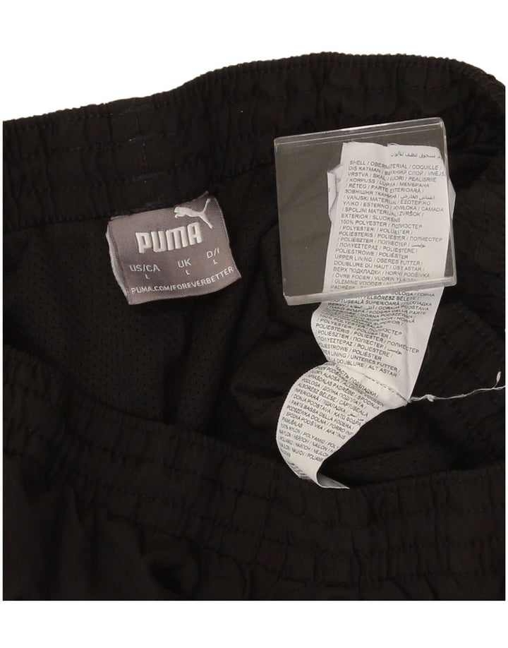 Puma Herren-Trainingshose, groß, aus schwarzem Polyester